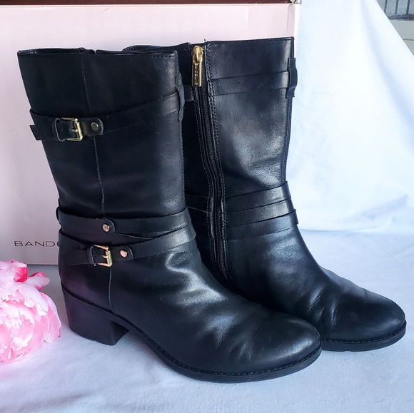 Bandolino Shoes - BANDOLINO Bdursal 9.5M Black Moto Boots EUC